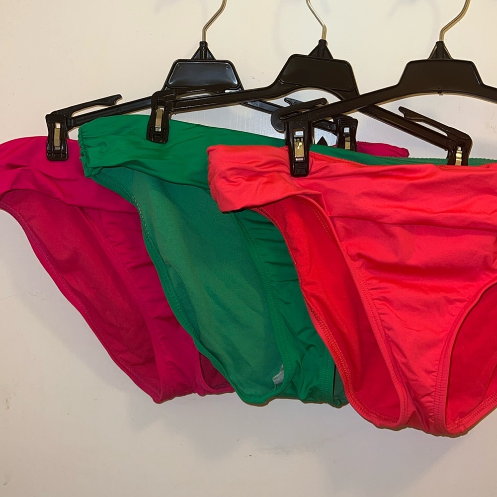 Kenneth Cole Reaction Women's Bikini Bottoms - Pink, Green, Red